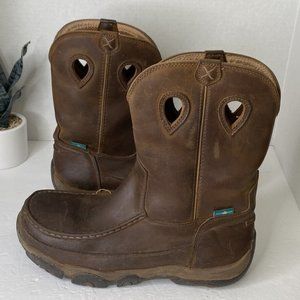 Twisted X Men's 11" Pull-On Hiker Boot Distressed Saddle/Saddle 13W Waterproof